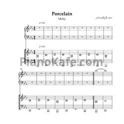 Ноты Moby - Porcelain - предпросмотр