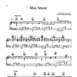 Ноты Ella Fitzgerald - Blue moon - предпросмотр