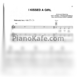 Ноты Katy Perry - I kissed a girl - предпросмотр