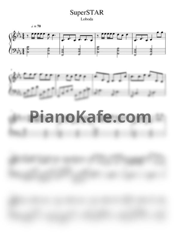 Ноты Лобода - Суперзвезда - PianoKafe.com