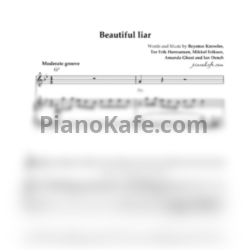 Ноты Beyonce feat. Shakira - Beautiful liar - предпросмотр