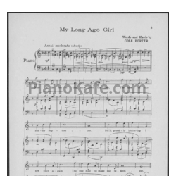 Ноты Cole Porter - My long ago girl - предпросмотр