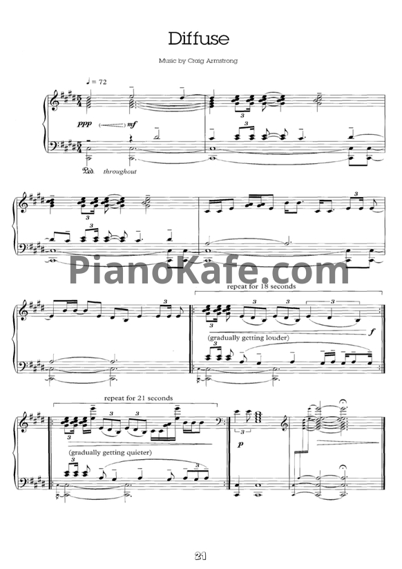 Ноты Craig Armstrong - Diffuse - PianoKafe.com