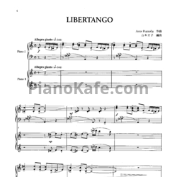 Ноты Astor Piazzolla - Libertango (для 2 фортепиано) - предпросмотр