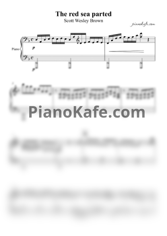 Ноты Scott Wesley Brown - The red sea parted (D minor) - PianoKafe.com