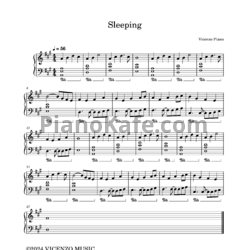 Ноты Vicenzo Piano - Sleeping - предпросмотр