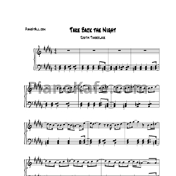 Ноты Justin Timberlake - Take back the night - предпросмотр