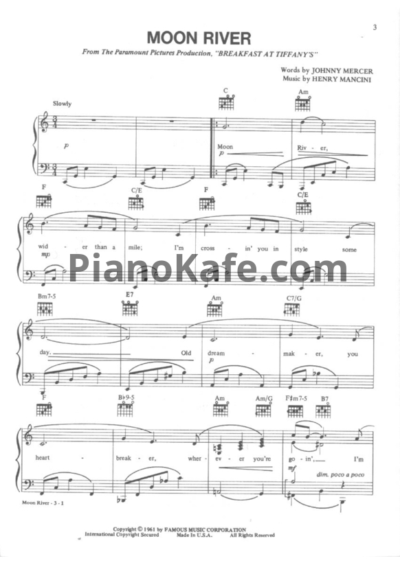 Ноты Henry Mancini - Greatest Hits - PianoKafe.com