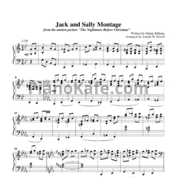 Ноты Danny Elfman - Jack and Sally montage - предпросмотр