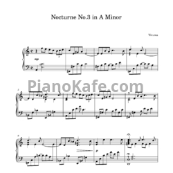 Ноты Yiruma - Nocturne No. 3 in A minor - предпросмотр