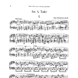 Ноты С. Борткевич - Im 3/4 такта (Op. 48) - предпросмотр
