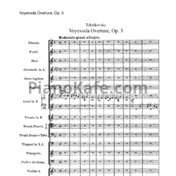 Ноты П. Чайковский - Увертюра "Воевода"  Op. 3 (Партитура) - предпросмотр