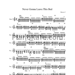 Ноты Maroon 5 - Never gonna leave this bed (Версия 2) - предпросмотр