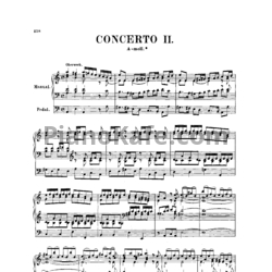 Ноты И. Бах - Концерт №2 ля минор - предпросмотр