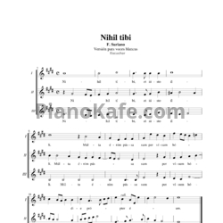 Ноты Ф. Сориано - Мотет "Nihil tibi" - предпросмотр