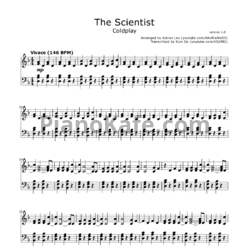 Ноты Coldplay - The scientist (Версия Adrian Lee) - предпросмотр