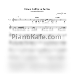 Ноты Marlene Dietrich - Ich hab' noch einen Koffer in Berlin (Вокальная партия) - предпросмотр