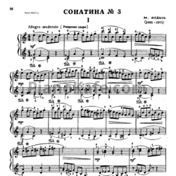 Ноты Яков Медынь - Сонатина №3 - предпросмотр