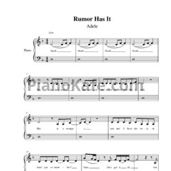 Ноты Adele - Rumour has it - предпросмотр