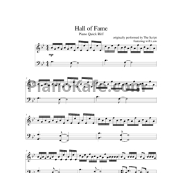 Ноты The Script ft. Will.I.Am - Hall of Fame (Версия 3) - предпросмотр