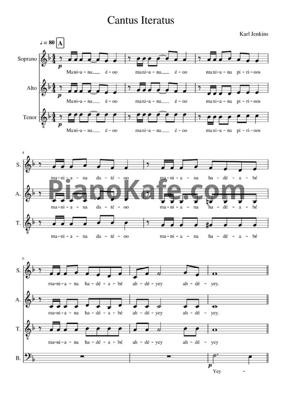 Ноты Karl Jenkins - Cantus Iteratus (Хоровая партитура) - PianoKafe.com