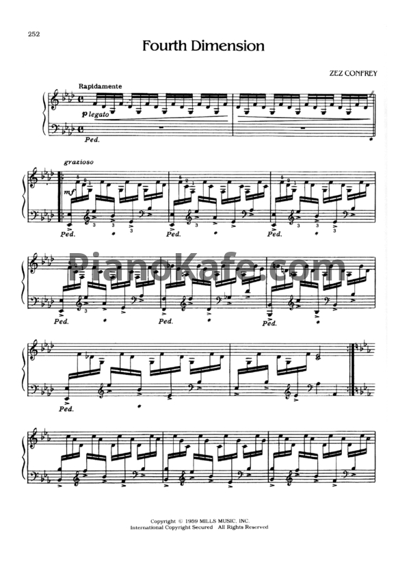 Ноты Zez Confrey - Fourth dimension - PianoKafe.com