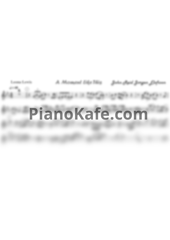 Ноты Leona Lewis - A moment like this (Переложение для саксофона-альта) - PianoKafe.com