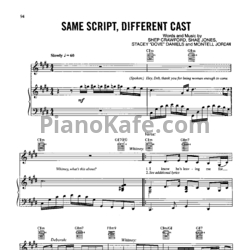 Ноты Whitney Houston Feat. Deborah Cox - Same script, different cast - предпросмотр