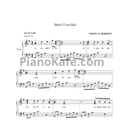 Ноты Vertical Horizon - Best I ever had