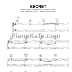 Ноты Maroon 5 - Secret - предпросмотр