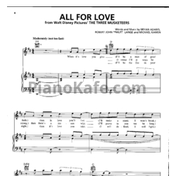 Ноты Bryan Adams, Rod Stewart, Sting - All for Love (Версия 2) - предпросмотр