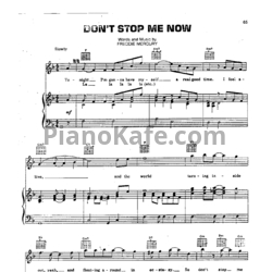 Ноты Queen - Don't stop me now (Версия 2) - предпросмотр