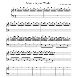 Ноты Muse - In your world - предпросмотр