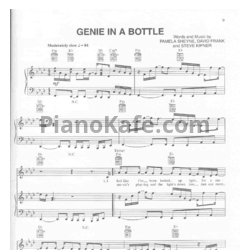 Ноты Christina Aguilera - Genie in a bottle - предпросмотр