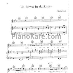 Ноты A-ha - Lie down in darkness - предпросмотр