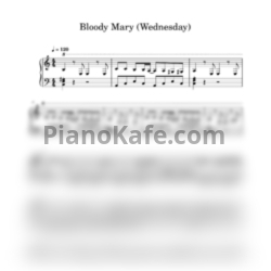 Ноты Lady Gaga - Bloody Mary (Wednesday) - предпросмотр