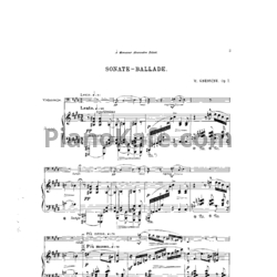 Ноты Михаил Гнесин - Соната-баллада (Op. 7) - предпросмотр