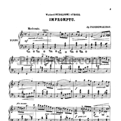 Ноты И. Падеревский - Экспромт фа мажор - предпросмотр