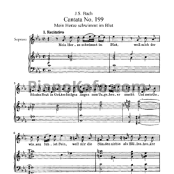 Ноты И. Бах - Кантата №199 "Mein herze schwimmt im blut" (BWV 199) - предпросмотр