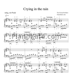 Ноты The Everly Brothers - Crying in the Rain - предпросмотр