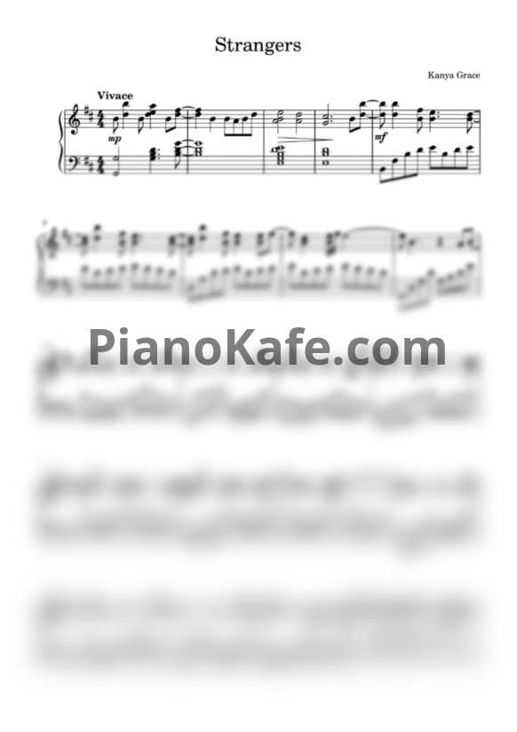 Ноты Kenya Grace - Strangers - PianoKafe.com