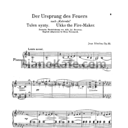 Ноты Ян Сибелиус - Происхождение огня (Op. 32) - предпросмотр