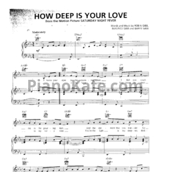 Ноты Bee Gees - How deep is your love (Версия 3) - предпросмотр
