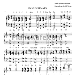 Ноты Ennio Morricone - Days of heaven - предпросмотр