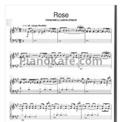 Ноты Ludovico Einaudi - Rose - предпросмотр