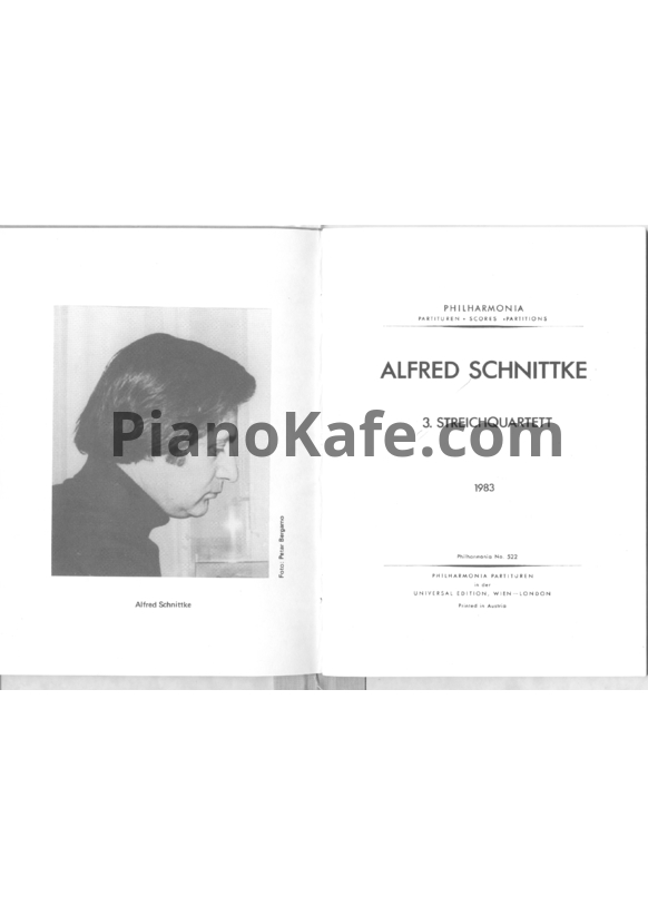 Ноты Альфред Шнитке - Струнный квартет № 3 (Op. 168) - PianoKafe.com