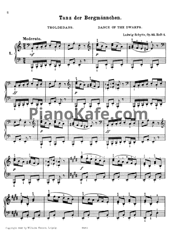 Ноты Людвиг Шитте - Leichte charakteristische Etüden (Op. 95) - PianoKafe.com