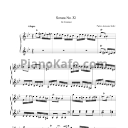 Ноты Antonio Soler - Sonata No. 32 in G minor - предпросмотр