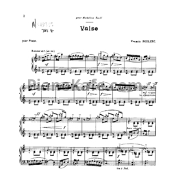 Ноты Франсис Пуленк - Сборник вальсов - предпросмотр