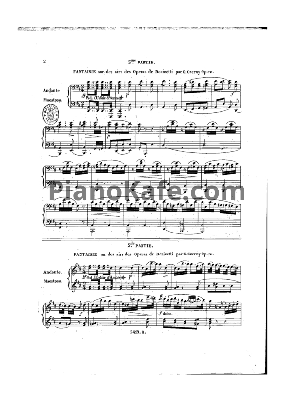 Ноты Карл Черни - Блестящая фантазия в китайском воздухе (Op. 724) - PianoKafe.com